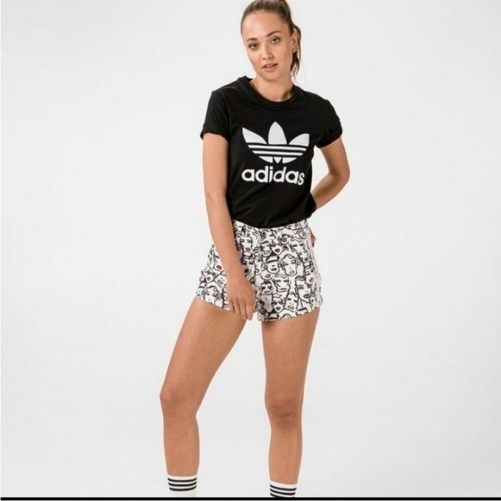 Adidas x Fiorucci Face Highlight Denim Shorts small - Picture 3 of 9